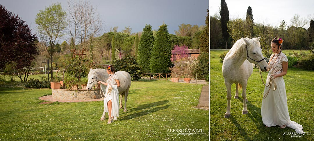 Cavallo matrimonio country in Toscana - Alessio Mattii Fotografo matrimonio toscana