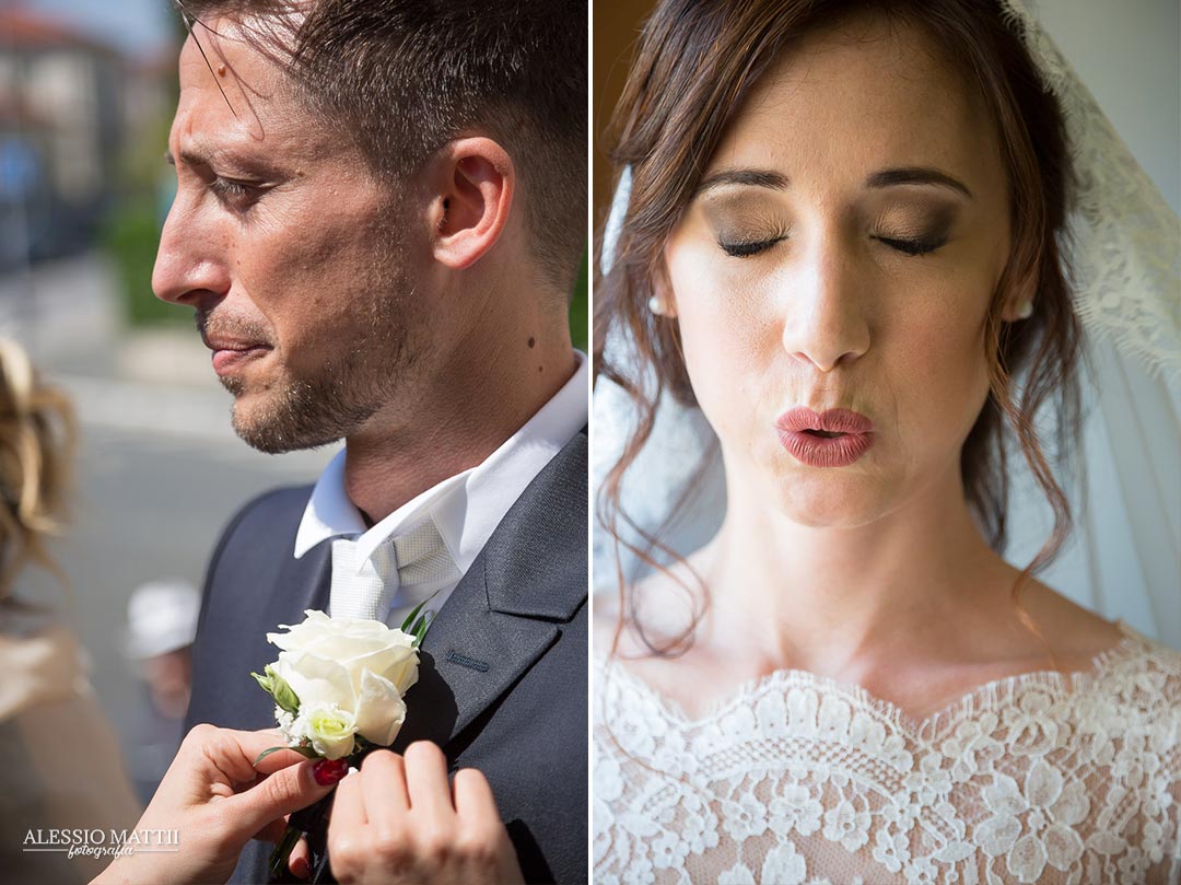 Sposi tesi prima della cerimonia - fotografo matrimonio livorno